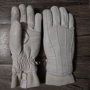 Gordini Vintage Genuine Leather Gloves Womens Medium White Thinsulate Gloves
